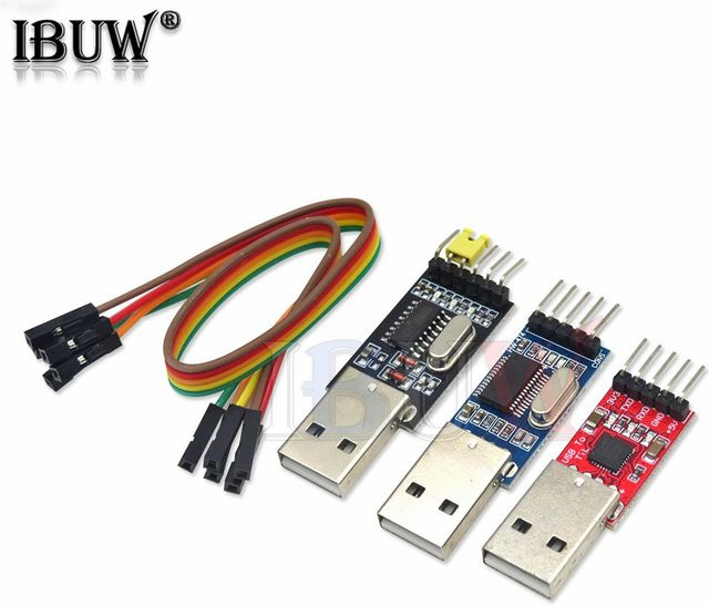 USB zu UART TTL Modul IBUW mit PL2303HX CP2102 CH340G Chips und USB-C Anschluss in Blau für Arduino - Bild 1