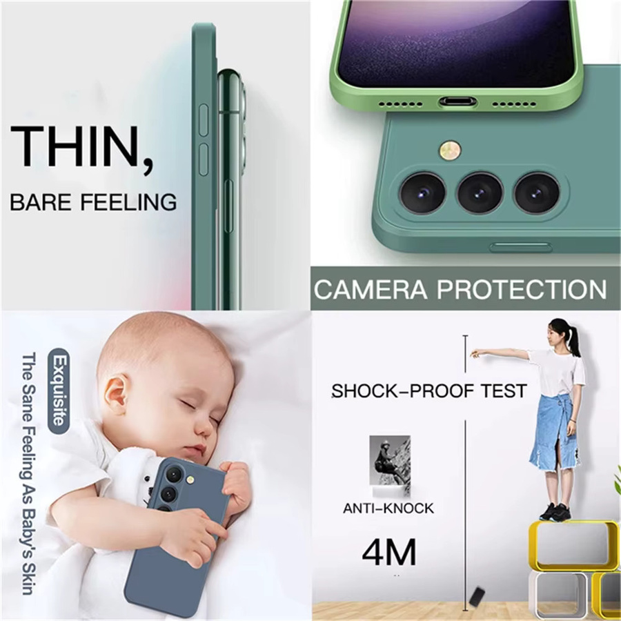 Stoßfeste Flüssigsilikon Schutzhülle für Samsung Galaxy A16 A22 A23 A24 A26 A31 A32 in Grau und Grün - Bild 4