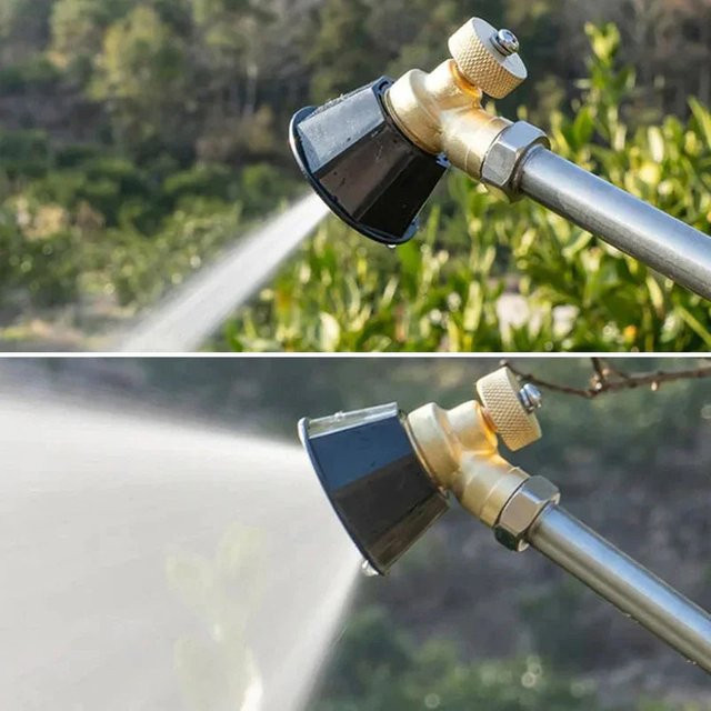 HUXUAN Hochdruck-Luft-Vortex-Sprühdüse in Schwarz, verstellbare Wasserauslassdüse für Gartenarbeit und Bewässerung - Bild 1