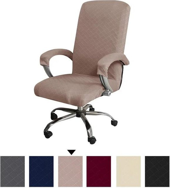 Bestbags Stretch Bürostuhlbezug mit Armlehnenbezügen, Wasserabweisend, Beige, Größe XL - Bild 1
