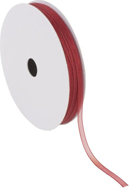 VBS Organzaband in Rot Bordeaux, Breite: 0,3 cm - Bild 1