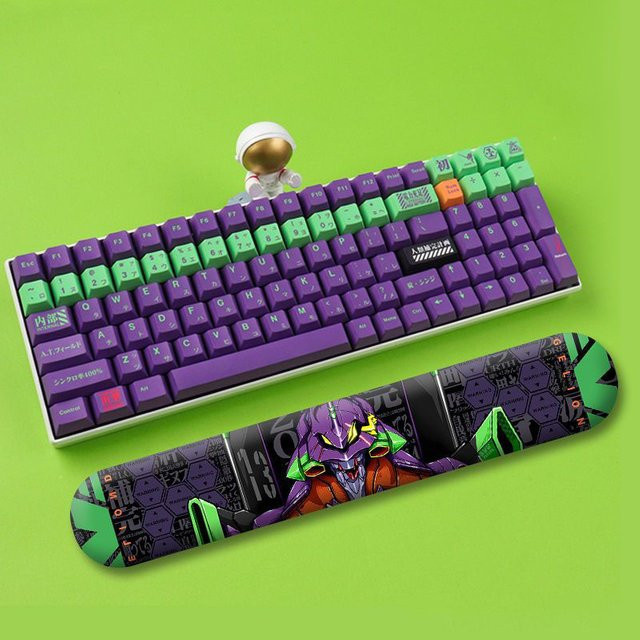 Bandai Neon Genesis Evangelion Tastatur-Handgelenkauflage aus Silikon in Multicolour für Gaming und Büro - Bild 1