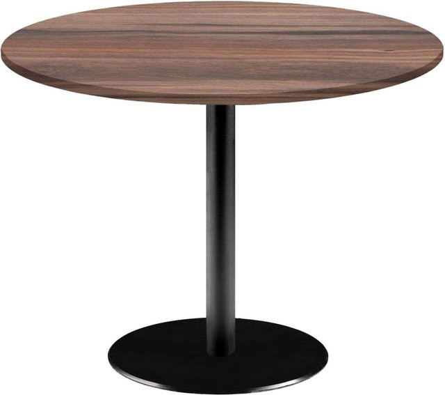 RestooTab Tisch Rome XL rund, Eiche geräuchert und Schwarz, H: 75 cm, Ø: 120 cm - Bild 1