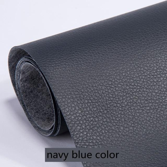 Selbstklebende Reparaturflicken aus PU-Leder von Elberta in Navy Blau, 25 x 60 cm - Bild 1