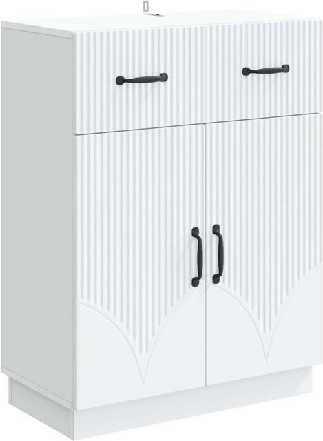 vidaXL Sideboard modern mit Schubladen in Weiß, B/T/H: 66 x 34,5 x 87 cm - Bild 1