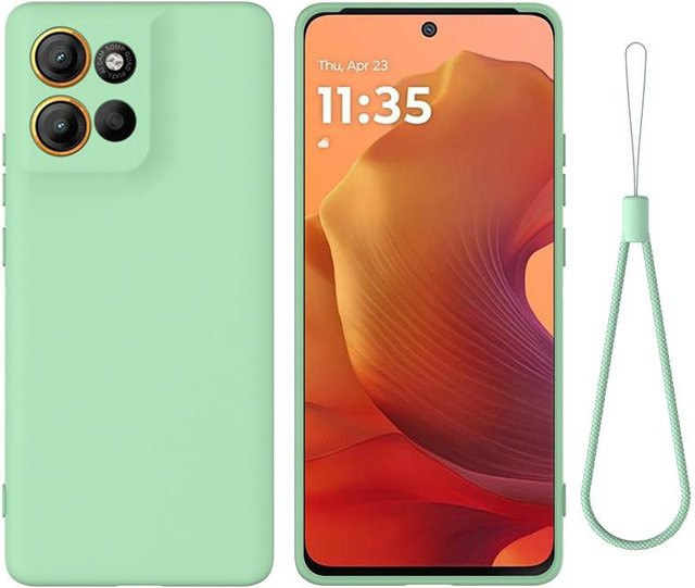 Premium Flüssigsilikon Hülle für Motorola Moto G86 5G und Moto G56 5G mit weicher Innenbeflockung in Schwarz, Rot, Gelb und Grün - Bild 1
