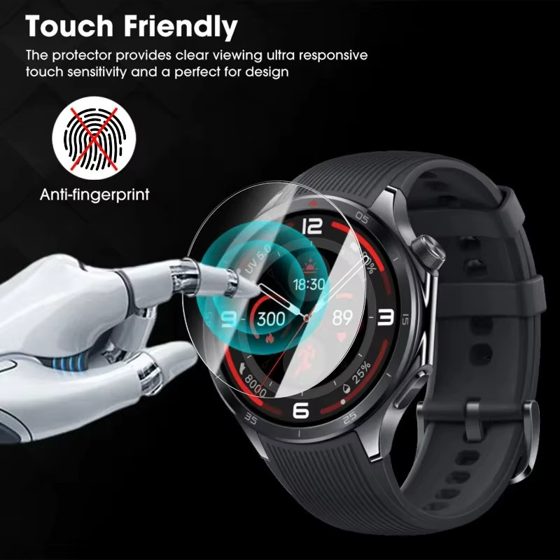 OnePlus Displayschutzfolie, gehärtetes Glas, transparent, OnePlus Watch 3 - Bild 2