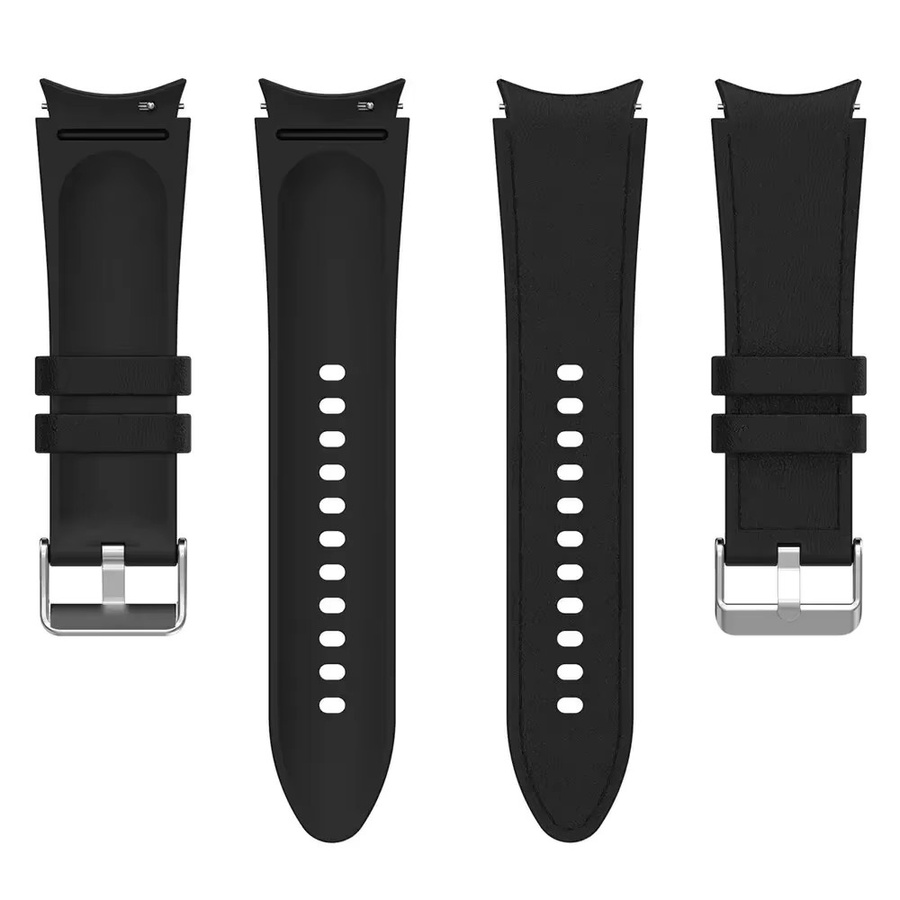 CAOWTAN Uhrenarmband Silikon, Leder, Schwarz, Unisex - Bild 3