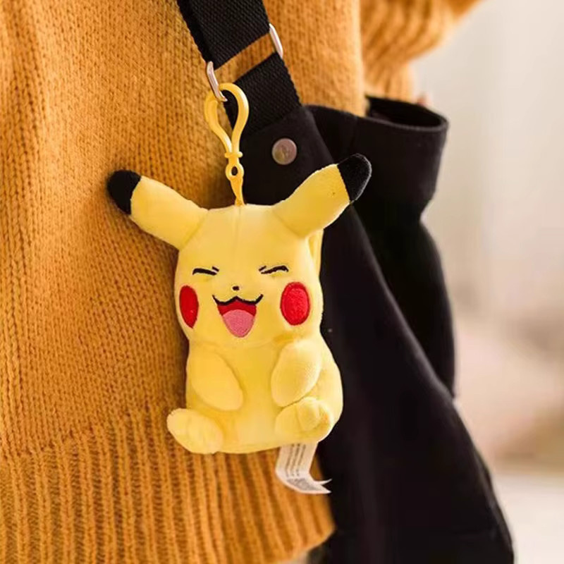 Pokémon Plüsch-Schlüsselanhänger, Pikachu Eevee Mew Bulbasaur Charmander Snorlax Psyduck - Bild 3