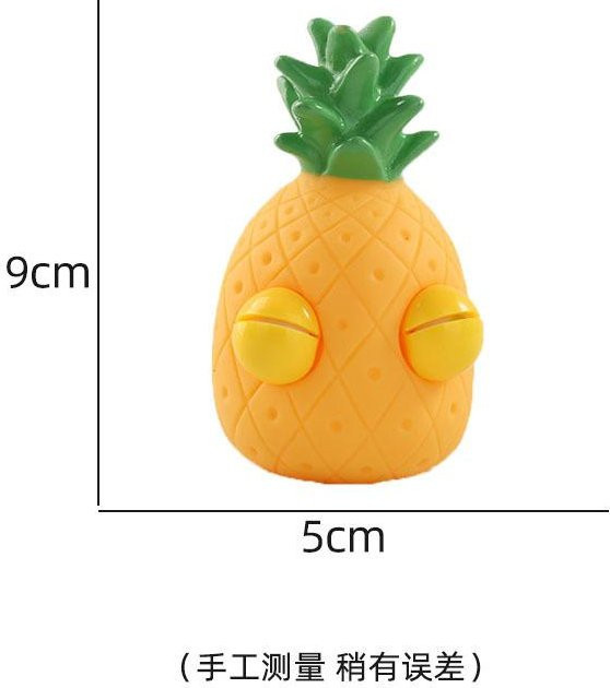 Schielende Ananas, Anti-Stress-Spielzeug, gelb - Bild 1