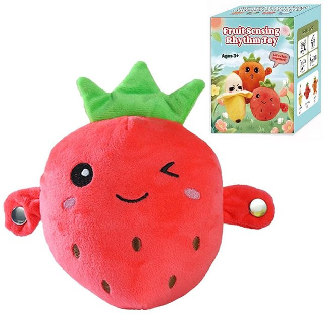 Yiran toy Bananenfrucht Plüschpuppe, Musikrhythmus-Induktionsspielzeug, ab 14 Jahren - Bild 1