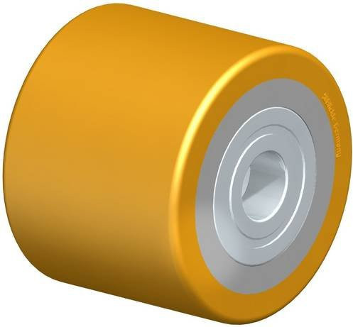 Blickle Hubwagenrolle HTH 82X65/20-65K in Braun und Gelb mit einem Rad-Durchmesser von 82 mm und einer Tragfähigkeit von maximal 590 kg - Bild 1