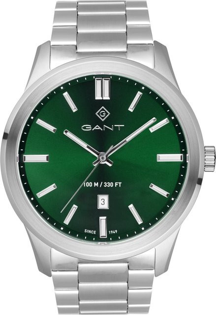 Gant Herrenuhr Bridgeton, Quarz, Edelstahl, Grün, 43 mm, 10 ATM - Bild 1