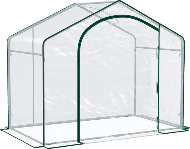Outsunny Garten-Gewächshaus mit Stahlgestell und Kunststoffabdeckung, Transparent, B/T/H: 182 x 100 x 152 cm - Bild 1