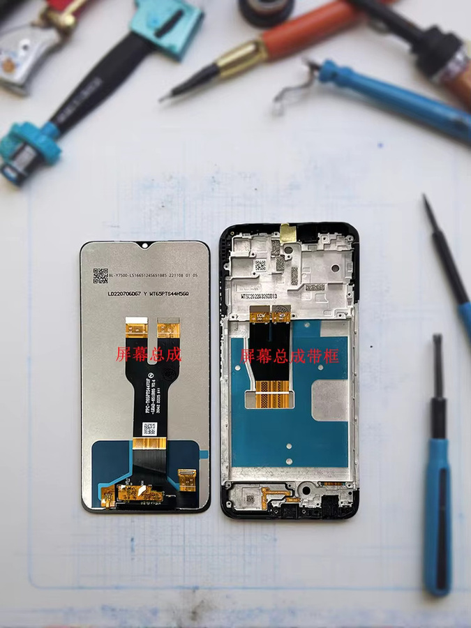M&Sen LCD-Display-Bildschirmrahmen mit Touchpanel-Digitizer für T-Mobile REVVL 6 und REVVL 6 Pro in Schwarz - Bild 4