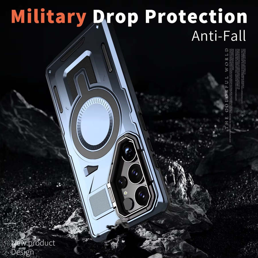 Robuste magnetische Handyhülle mit militärischer Panzerung für Samsung Galaxy S26 S25 S24 S23 S22 Ultra Plus FE und A-Serie - Bild 3