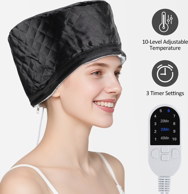 Ms.Dear Elektrische Haardampferkappe, Schwarz, Unisex - Bild 1