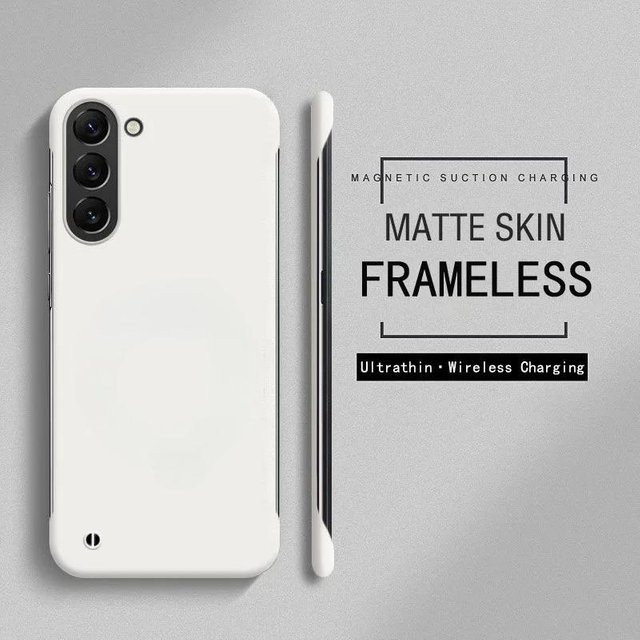 Ultra dünne rahmenlose Handyhülle aus Hart-PC für Samsung Galaxy A-Serie in Weiß - Bild 1