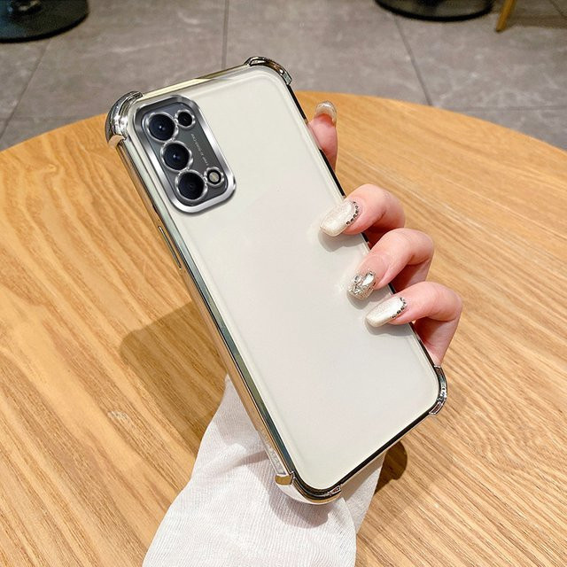 Stoßfeste Schutzhülle für OPPO Reno5 5G in Pink mit verstärkten Ecken - Bild 1