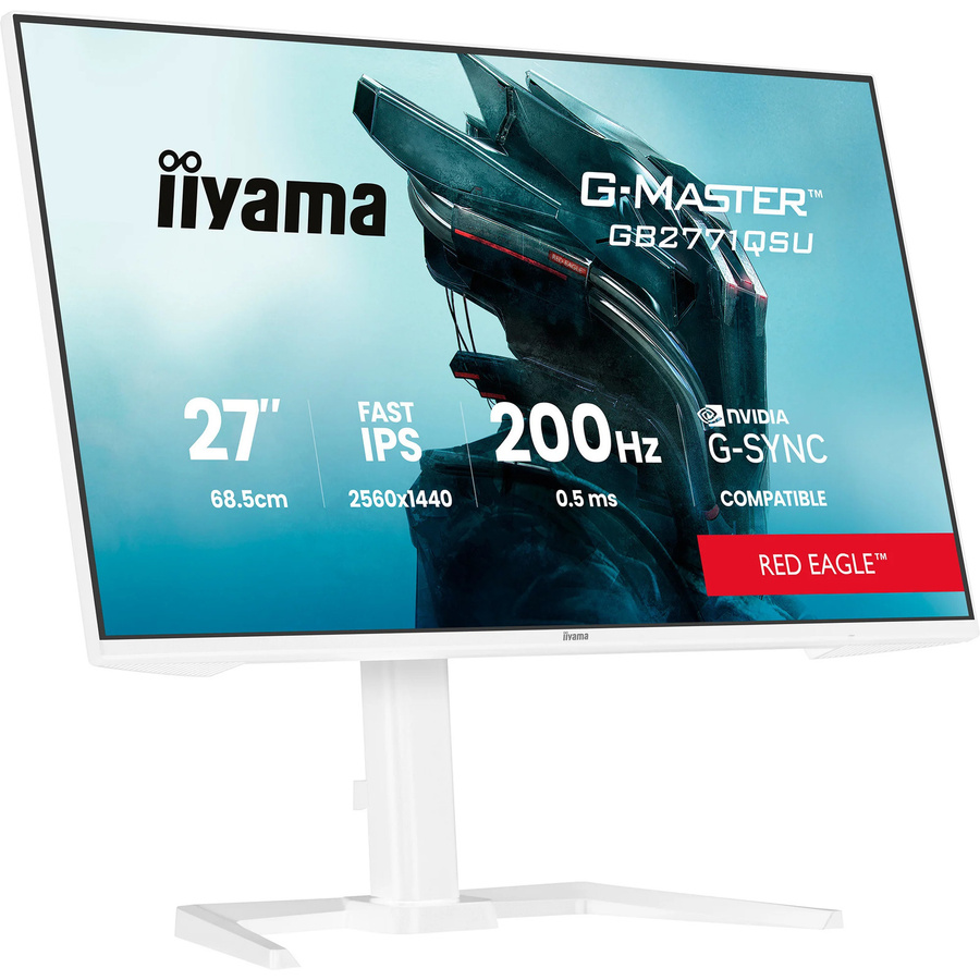 iiyama G-Master GB2771QSU-W1 Red Eagle Gaming-Monitor, 68,6 cm (27 Zoll), QHD, IPS, Schwarz/Weiß, HDMI, DisplayPort - Bild 1