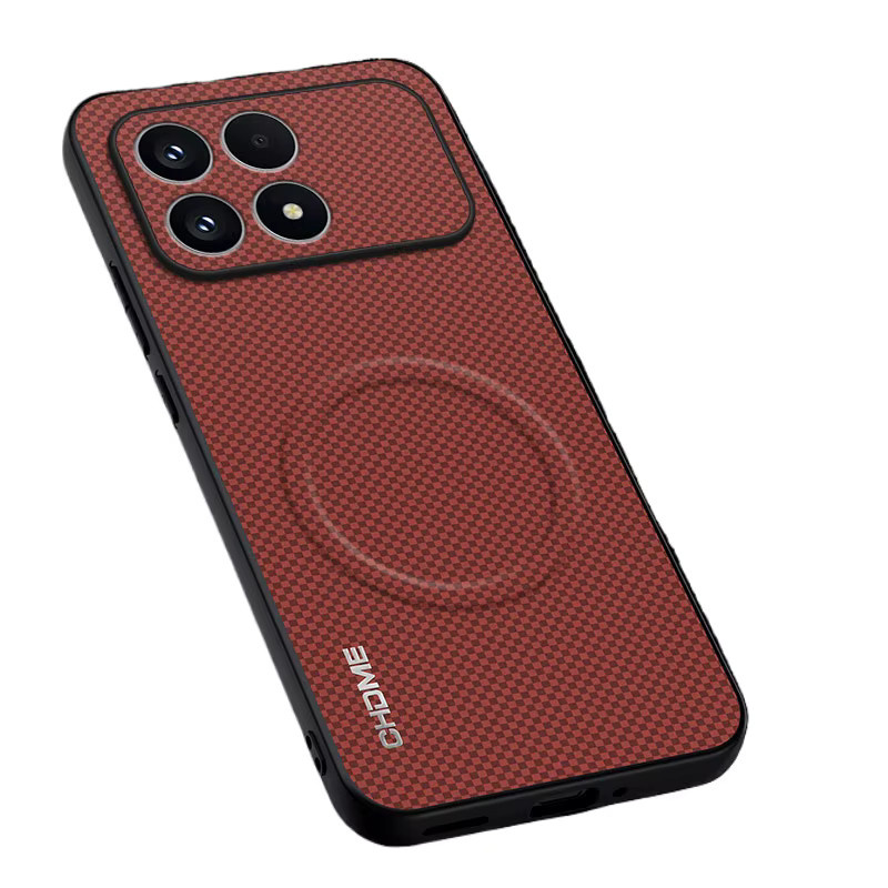Magnetische Handyhalterung für Xiaomi Poco F8 Pro X7 X7 Pro M7 Pro mit stoßfester TPU Silikon Schutzhülle in Orange und Rot - Bild 2