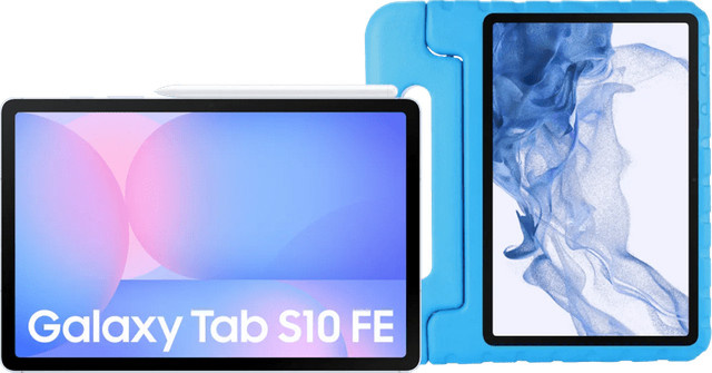 Samsung Galaxy Tab S10 FE 10,9 Zoll Tablet 256GB Wi-Fi Hellblau mit Just in Case Kids Cover Blau - Bild 1