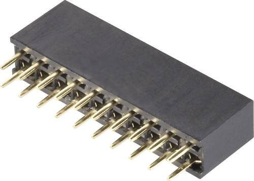 TRU COMPONENTS Buchsenleiste Standard Schwarz, 2 Reihen mit je 17 Polen, 100 Stück, TC-2521094 - Bild 1