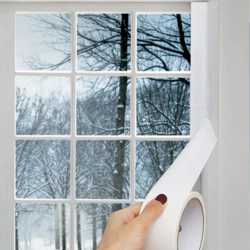 Wetterfestes Fensterdichtungs-Isolationsband aus Kunststoff, transparentes Dichtungsband als Zugluftstopper und Lückenfüller für Fenster, Waschbecken und Bad, 20 m - Bild 4