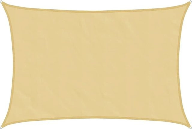 Furnicato Sonnensegel aus Polyester-Oxford in Sand, Rechteckig, Breite: 25 m, Höhe: 2 m - Bild 1