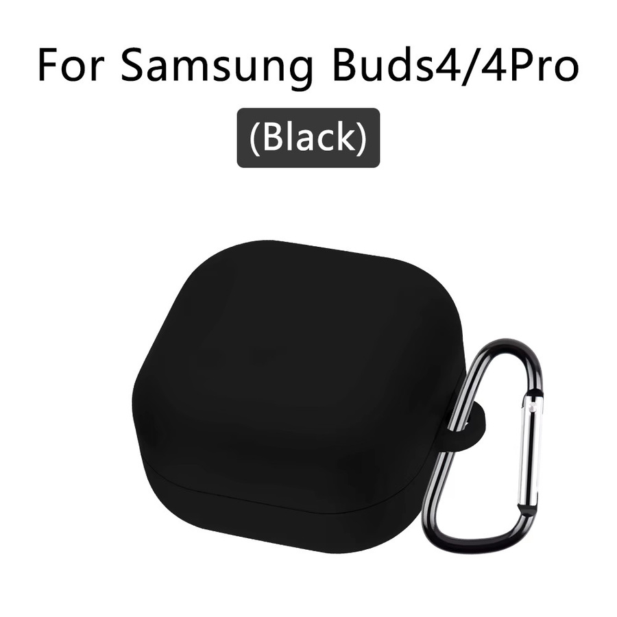 Weiche Schutzhülle für Samsung Galaxy Buds 4 Pro in Schwarz inklusive Reinigungsstift und Tragehaken von DO AS YOU WISH - Bild 2