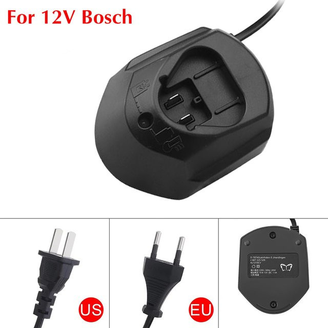 Bosch GAL1130CV Akkuladegerät für Li-Ionen Akkus 10,8V und 12V in Schwarz - Bild 1