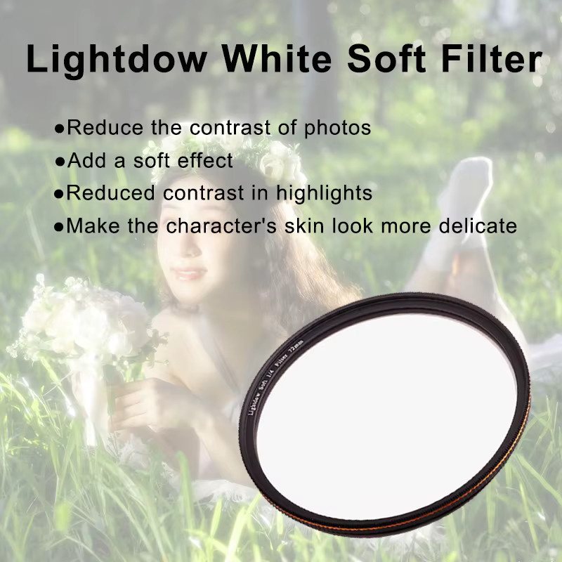 Lightdow Weicher Weißer Diffusionsfilter für Kameraobjektive von Canon Nikon Sony in verschiedenen Größen - Bild 4