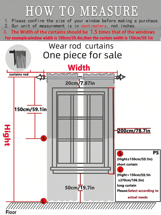 Yiran Furniture Transparenter Vorhang Grau, Modern und Schlicht, B: 100 cm, H: 130 cm - Bild 3