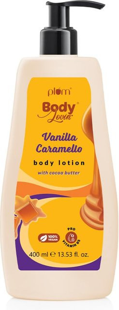 Pflaume BodyLovin' Vanilla Caramello Körperlotion, 400 ml, Kakaobutter & Panthenol - Bild 1