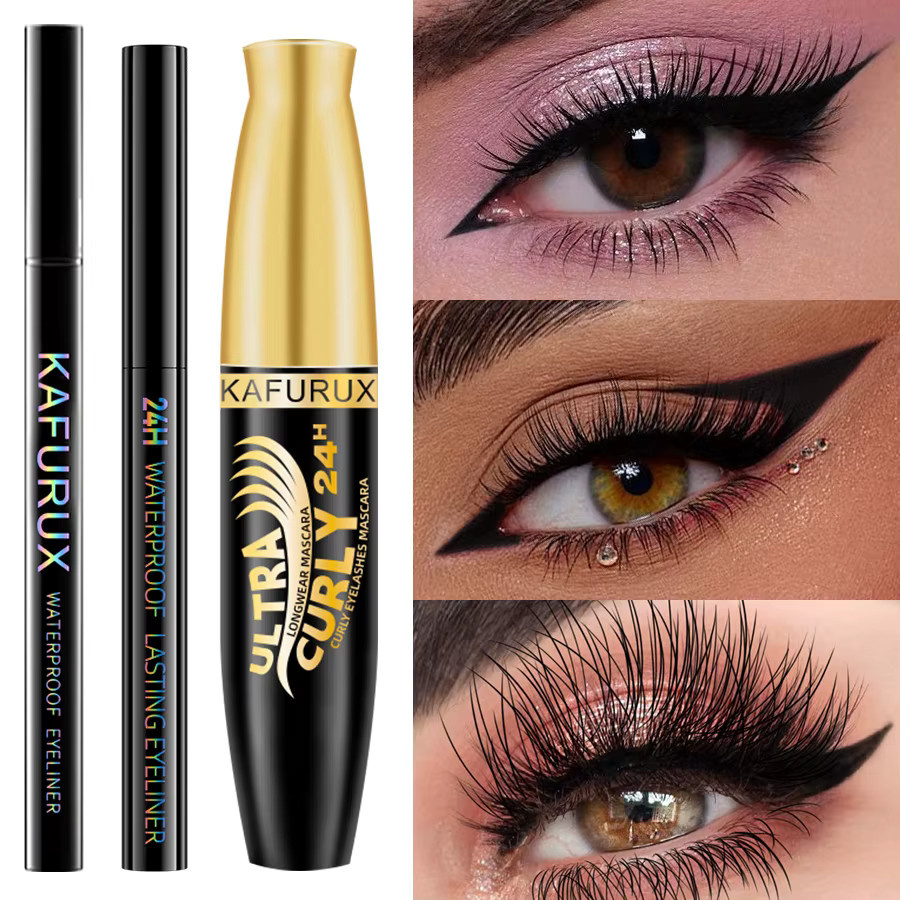 KAFURUX Augen-Make-up Set, Schwarz, 3-teilig - Bild 3