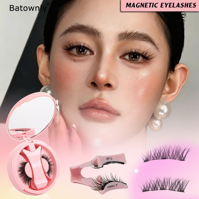 Batownly Magnetisches Kunstwimpern-Set Cat-Eye, Unisex, Natürlich - Bild 1