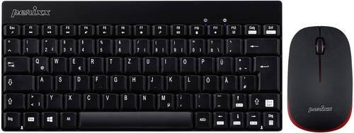 Perixx PERIDUO-712BDE USB Tastatur und Maus Set, Membrane, QWERTZ Deutsch, Schwarz - Bild 1