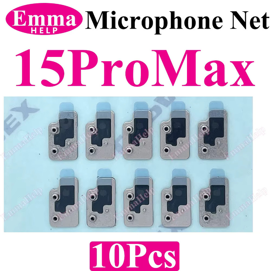 EmmaHelp 10er Set Mikrofon-Schutzgitter für iPhone 11 bis 16 Pro Max Anti-Staub Mesh Ersatzteil Set - Bild 2