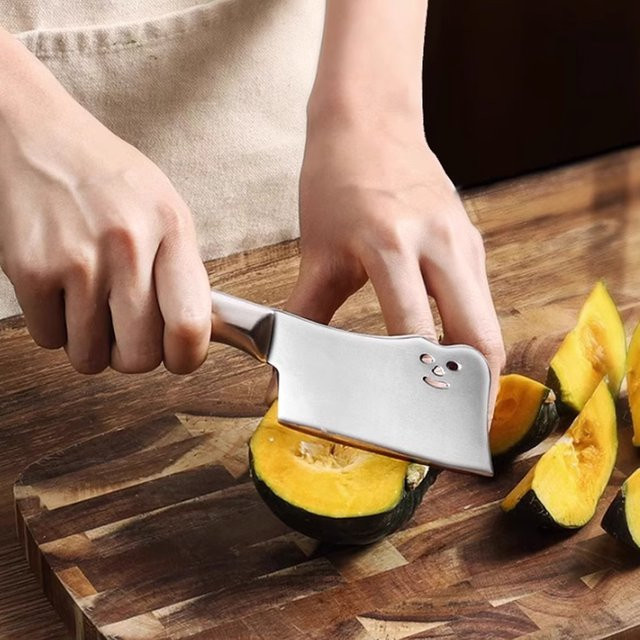 PTIEB Multifunktionales Mini-Küchenmesser aus Edelstahl in Silber mit Holzgriff als Paringsmesser für Obst und Outdoor-Einsätze - Bild 1