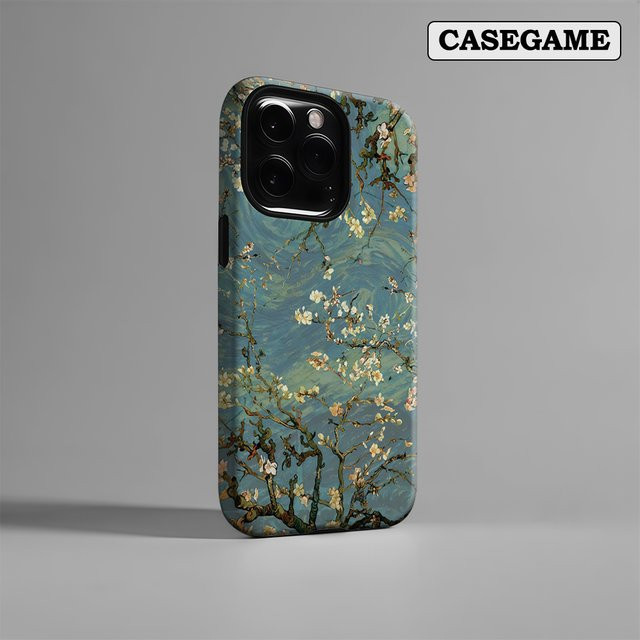 Handyhülle Van Gogh Mandelblüten für iPhone 17 16 15 14 13 12 Pro Max Plus mit doppelschichtiger Rückseite in Multicolour von Potdemiel - Bild 1