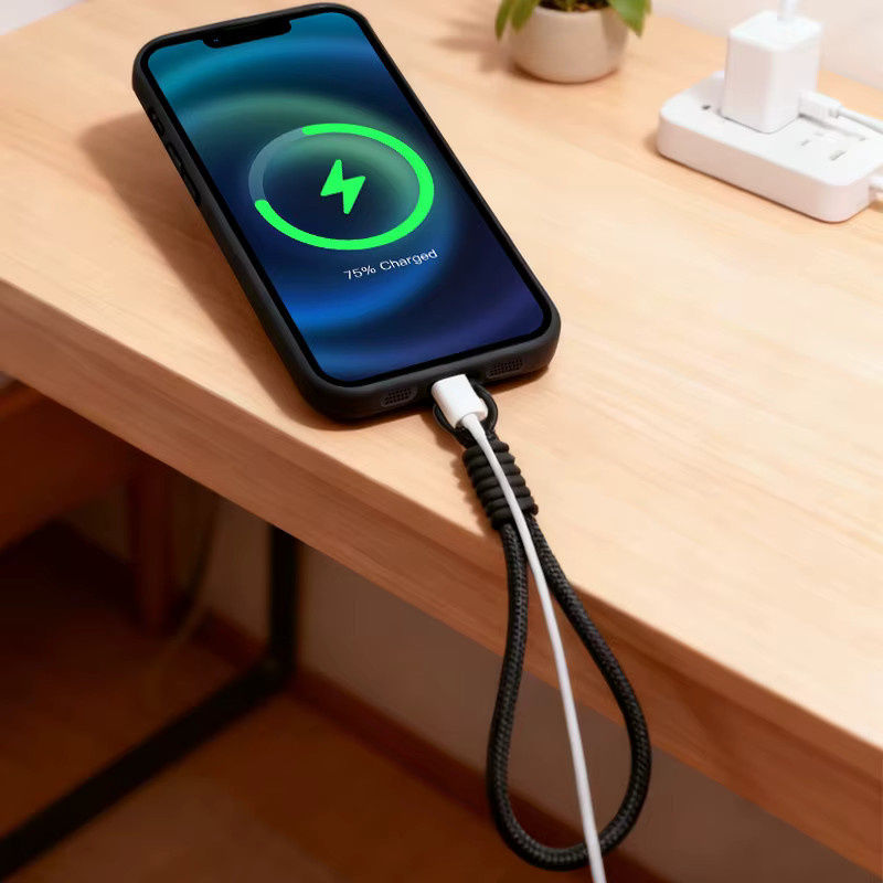 YISHANGOU TPU Handyhülle mit Handgelenkschlaufe für iPhone 11, 12, 13 Pro Max, 14, 15 Pro, 16, 16e, 17 Pro Max und 17e, stoßfeste Silikonhülle in Rot und Schwarz - Bild 3