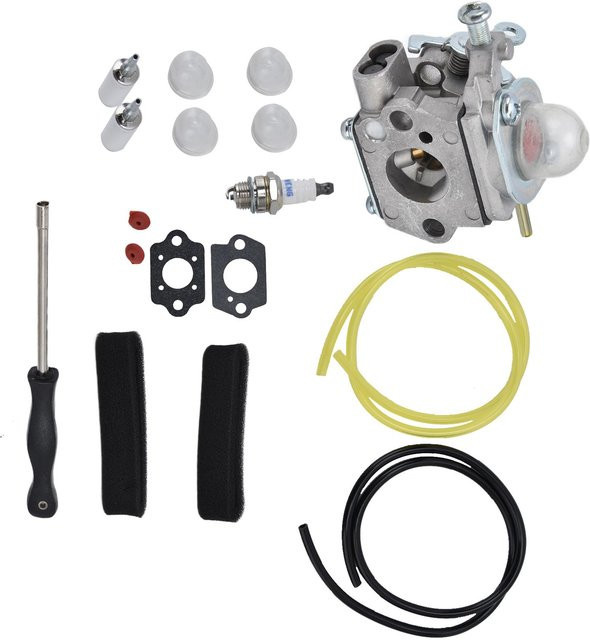 Troybilt Vergaser-Set mit Kraftstofffilter, Luftfilter und Primer-Birne in Silber für TB22EC, TB32EC, TB80EC, TB22 und TB21EC - Bild 1