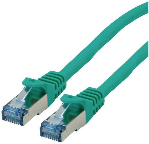 Roline RJ45 Patchkabel CAT 6a S/FTP Ethernet LAN Grün, 10,00 m - Bild 1