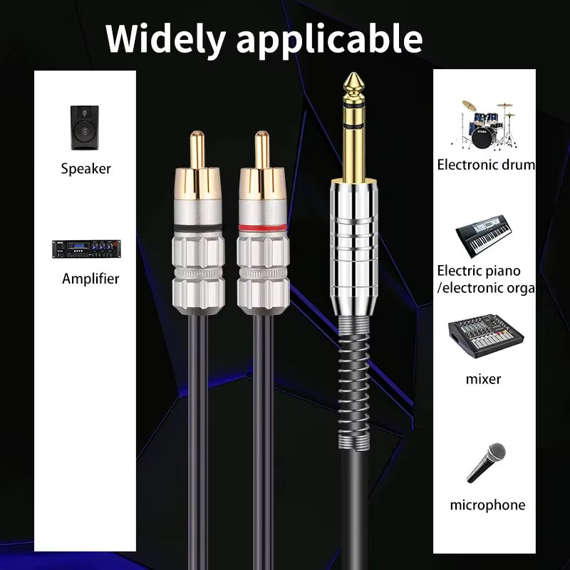 Yytcg Adapterkabel 3,5mm Klinke auf 2 RCA Stereo Stecker in Schwarz - Bild 4