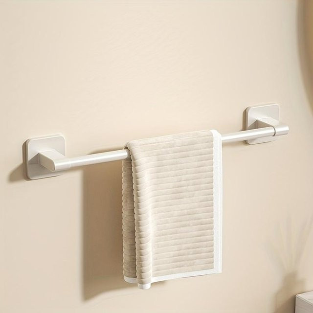 TianJinGeErLiShangMaoYouXianGongSi Wandmontierter Badezimmer-Handtuchhalter ohne Bohren in Weiß, Breite: 40 cm - Bild 1