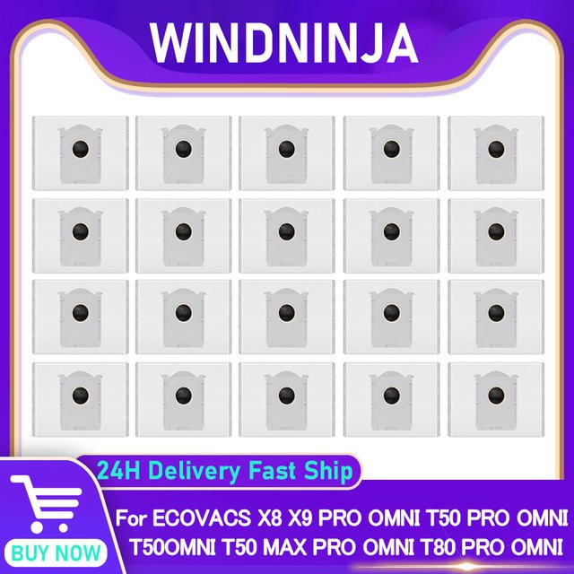 Ecovacs Staubbeutel für Deebot X8 X9 PRO OMNI T50 PRO OMNI T50OMNI T50 MAX PRO OMNI T80 PRO OMNI T80OMNI in Weiß - Bild 1