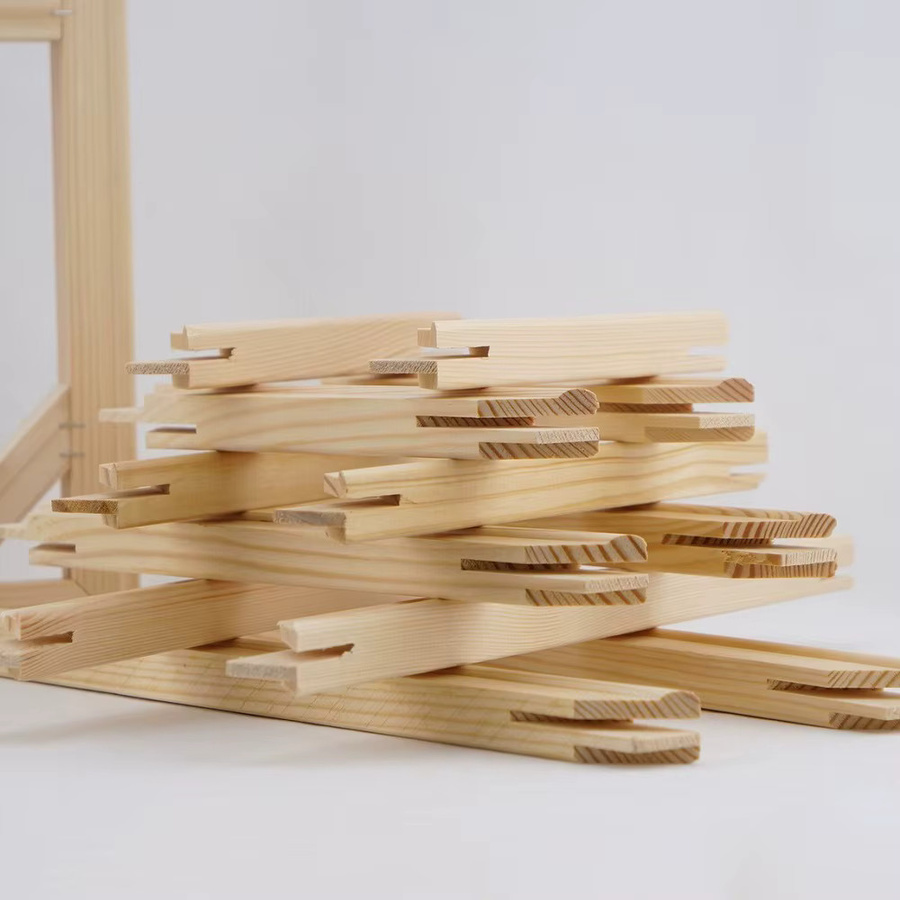 Holz Bilderrahmen von Little PP in Braun für Leinwand, Diamantmalerei und Poster, rechteckig und minimalistisch - Bild 2