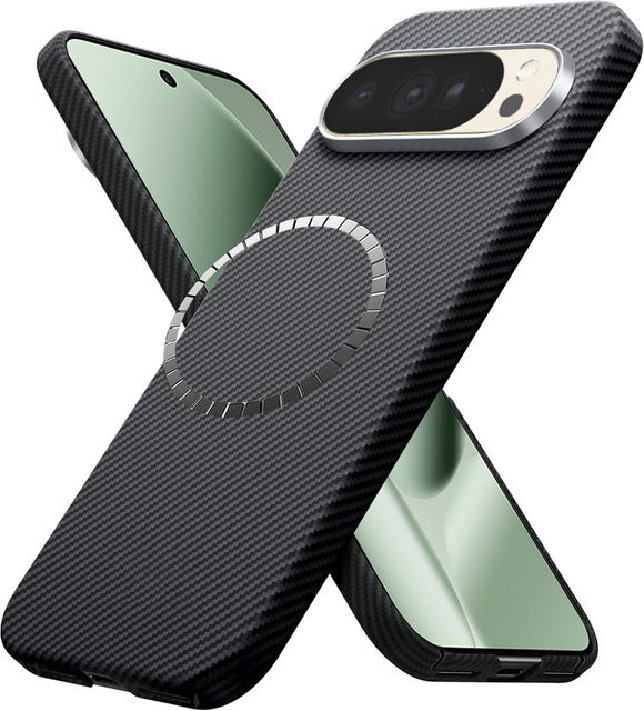 Techsuit MagSafe Hülle für Google Pixel 10 Pro XL aus Aramidfasern, Schwarz - Bild 1