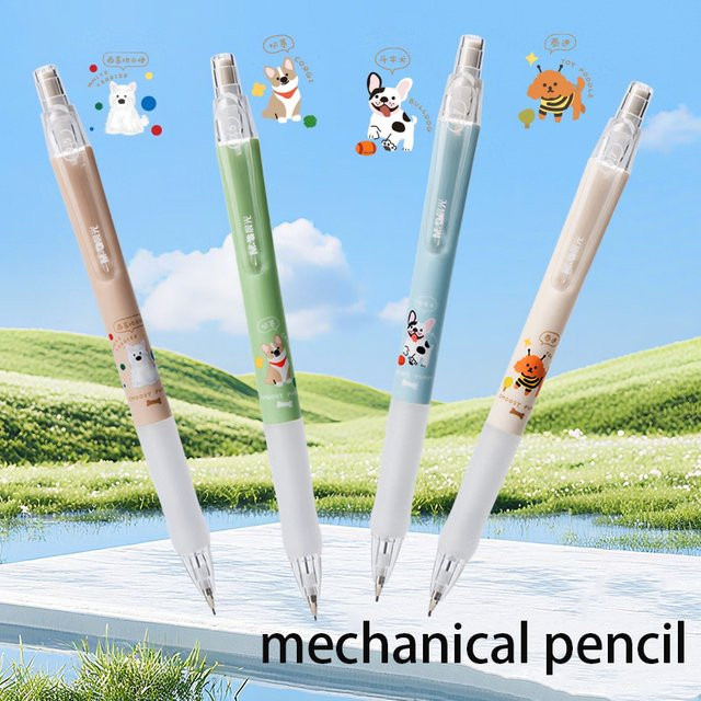 M&G Woof Woof Automatischer Druckbleistift mit Cartoon-Hundemuster, Mehrfarbig - Bild 1