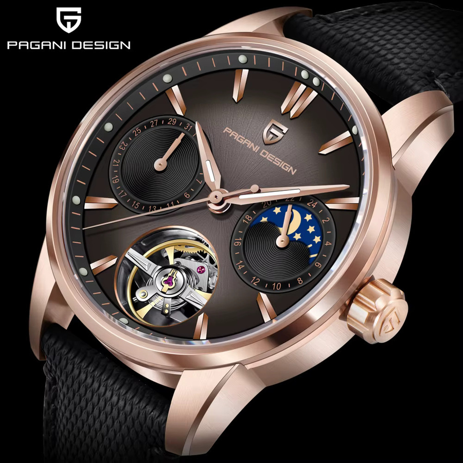 PAGANI DESIGN Armbanduhr, Automatik, Moon Phase, Saphirglas, 41 mm, Herren - Bild 2